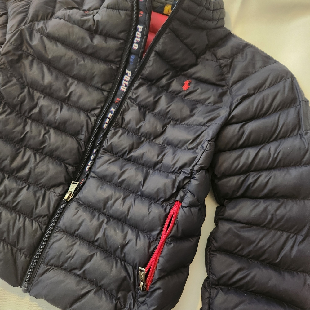 Ralph Lauren Kids Puffer Jacket - Navy with Red Details